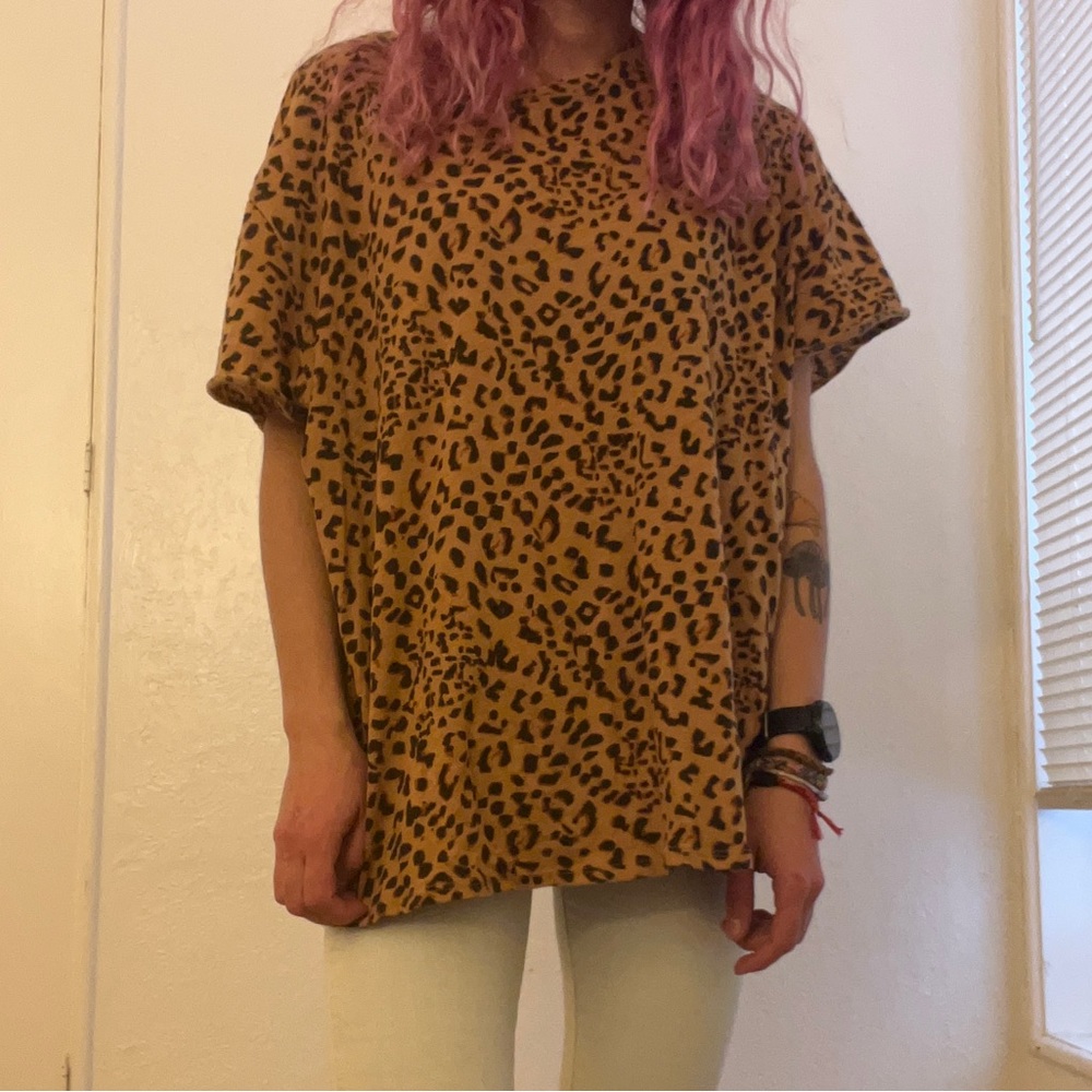 Free People Leopard Tee